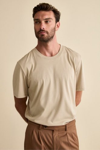 Men's Essential Crew Neck T-Shirt - Beige