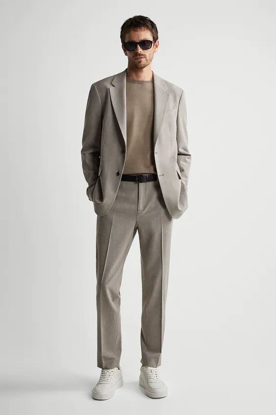 Casual Summer Suit Jacket & Trousers Set