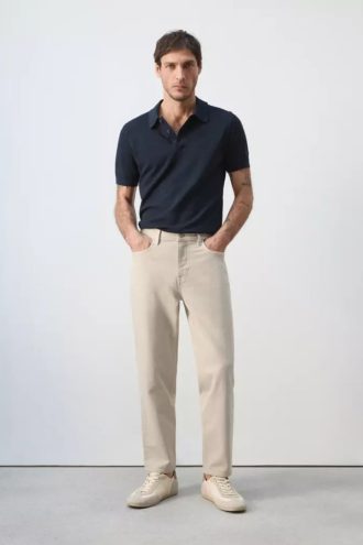 Men's Navy Blue Short Sleeve Polo Shirt